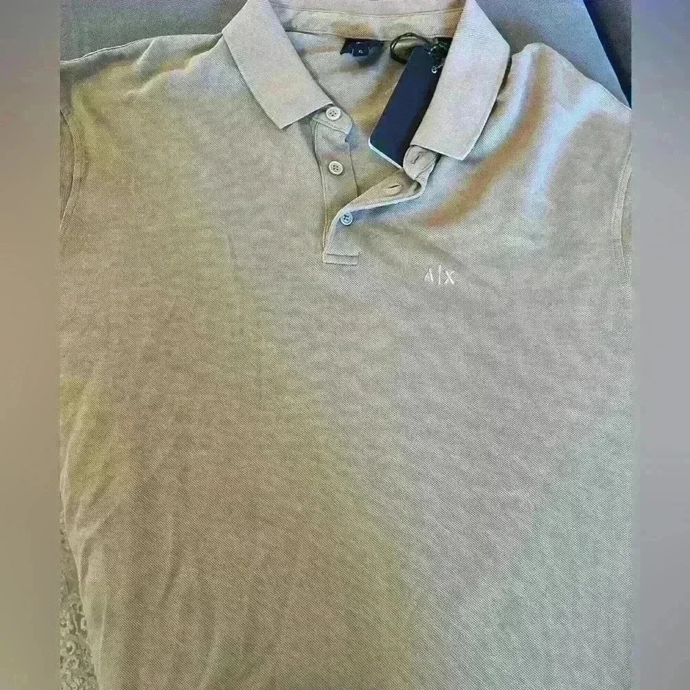 Armani Exchange New A|X Performance Polo 100% Soft Cotton  Golf Logo Men's XL - Picture 5 of 5
